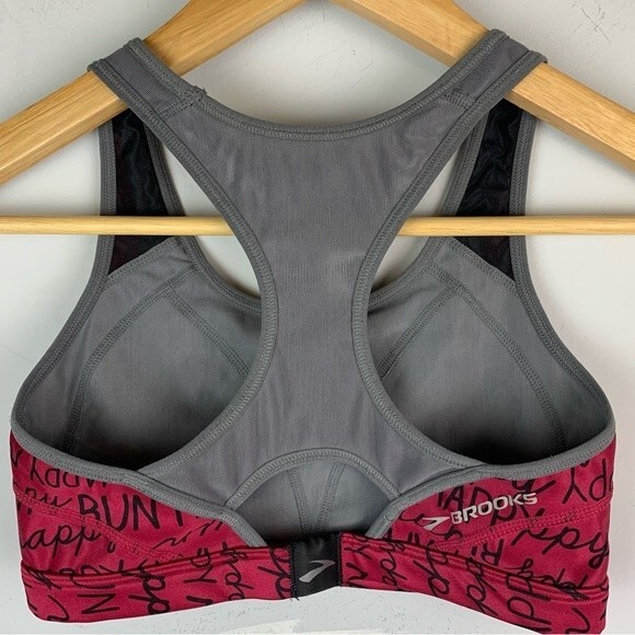 Brooks Moving Comfort Sports Bra Pink Racer Back Style 220421 Size small - Picture 2 of 6